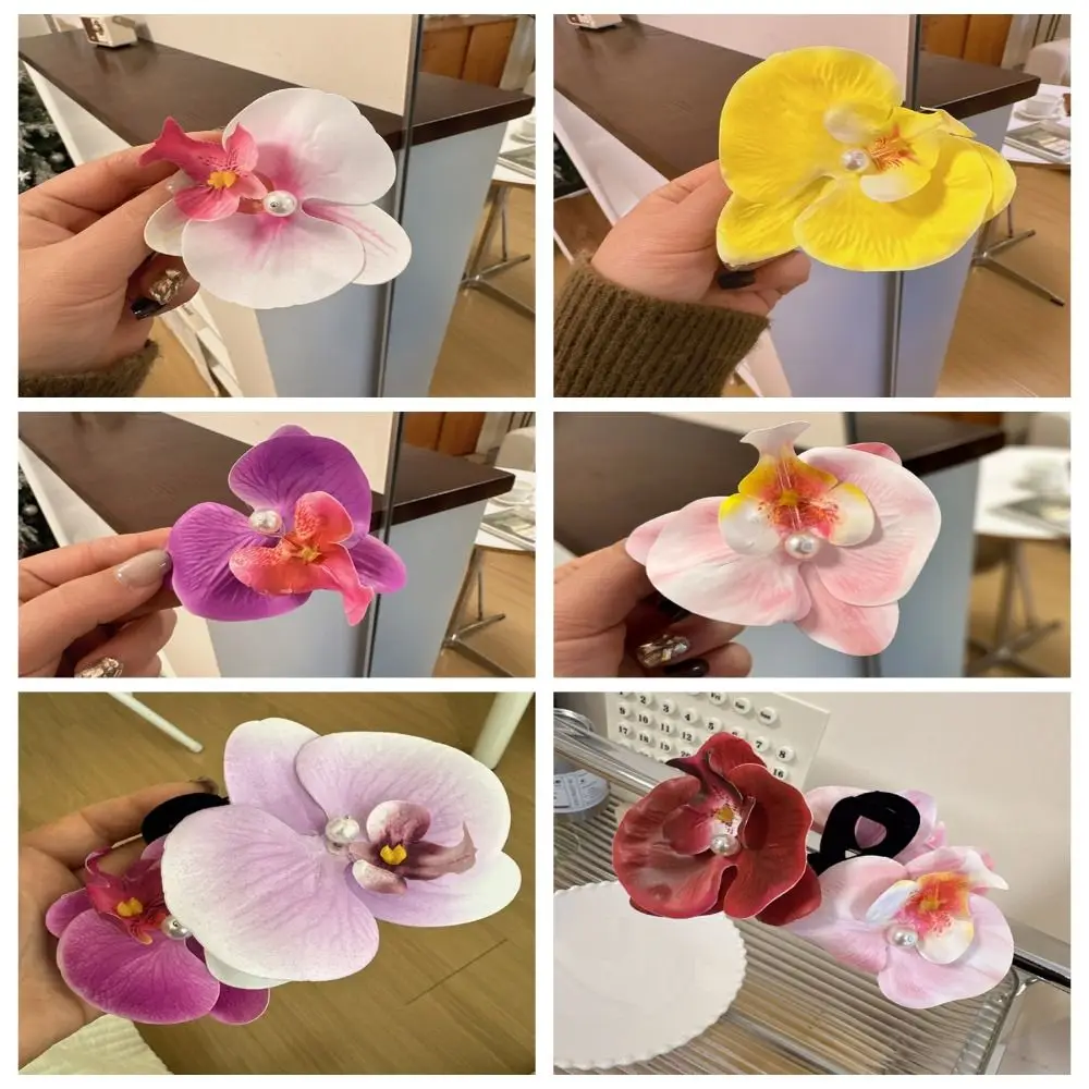 Заколка для волос с розовыми орхидеями аксессуары боковая Заколка-пряжка