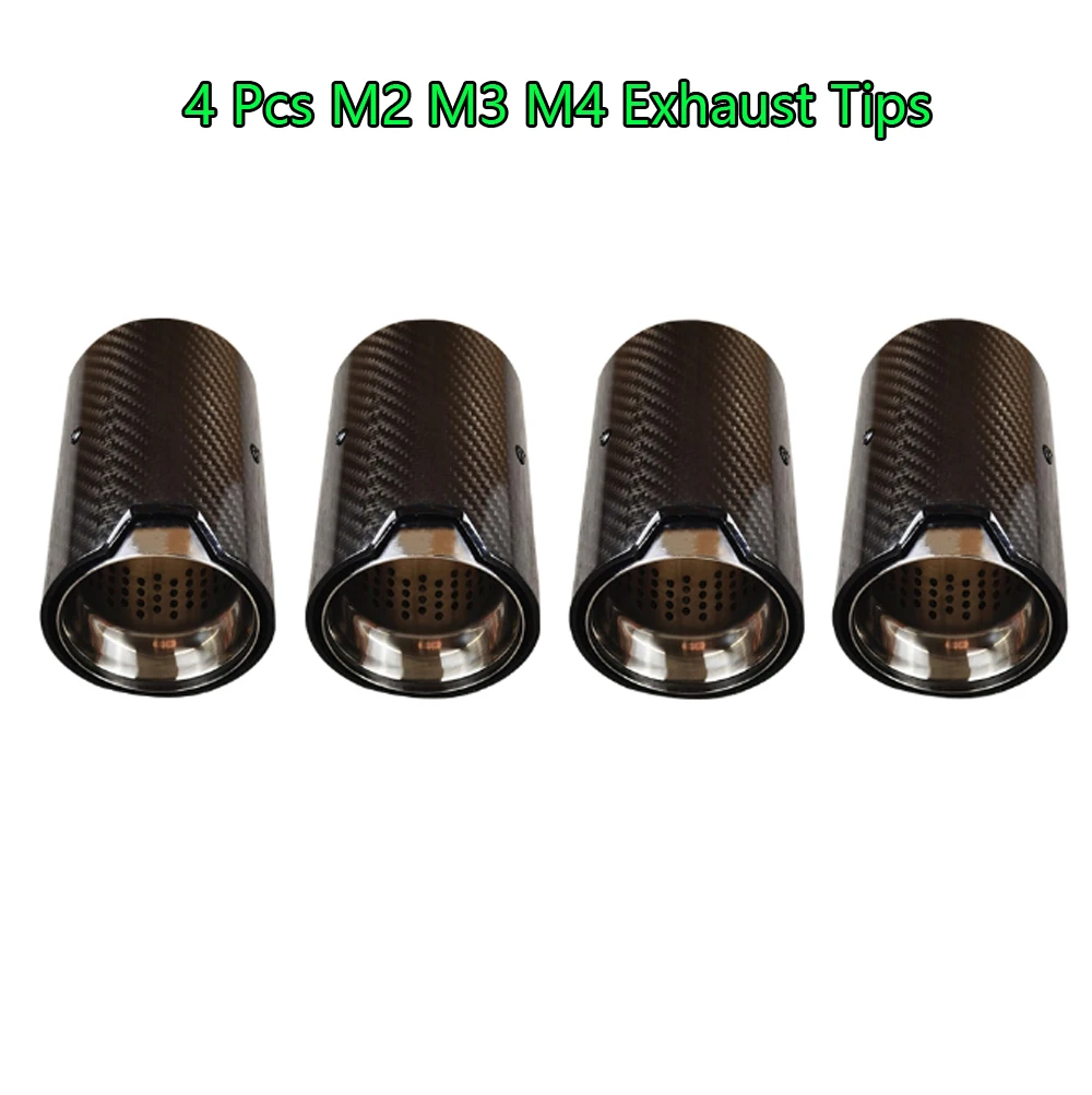 Для BMW M2 F87 M3 F80 M4 F82 F83 M5 F10 M6 F12 M выхлопная труба из углеродного волокна нержавеющая