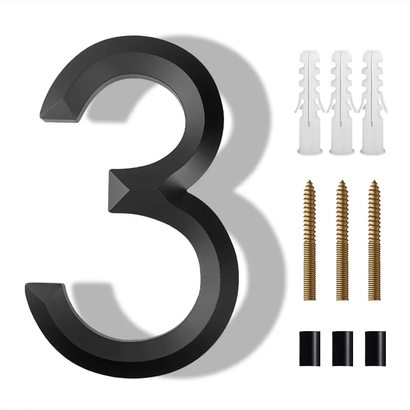 

8 дюймов/200 мм плавающий номер дома, 3D цифры, адресный знак #0-9, большие современные дверные таблички, домашние и уличные цифры