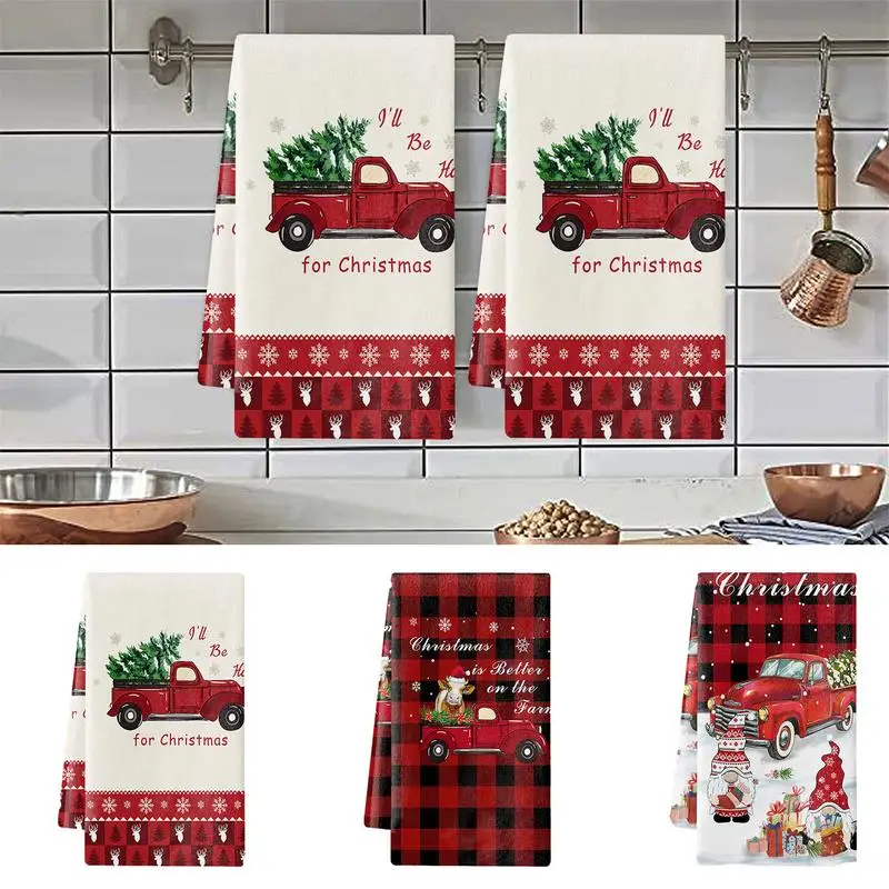 

Рождественские полотенца для кухни, рождественское полотенце для тарелок, рождественское полотенце для кухни, ванной, кухонное полотенце для тарелок, кухонное полотенце