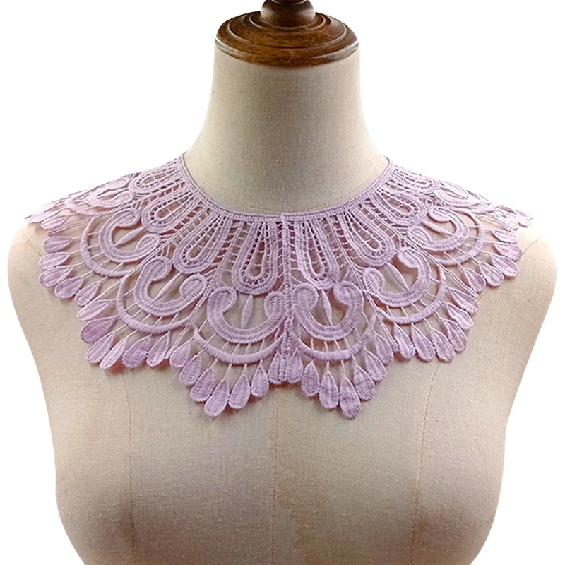 Белая искусственная ткань аппликация отделка полый ложный воротник сделай сам