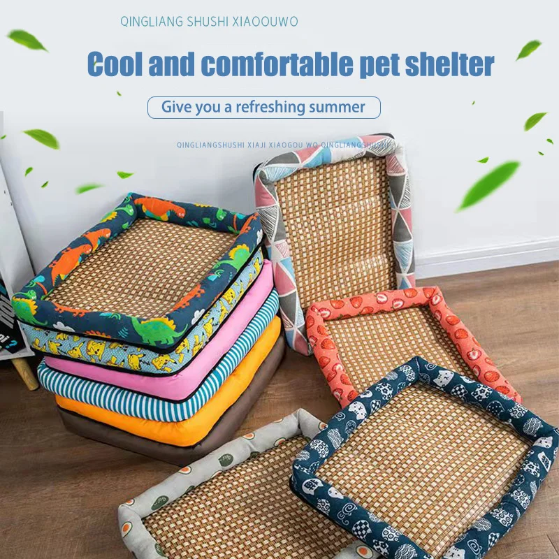 

Мягкая квадратная летняя кровать для домашних животных, кошек, собак, гнездо, подстилка для котят, собак, физическая крутая кровать, разные размеры, разноцветные товары, оптовая продажа