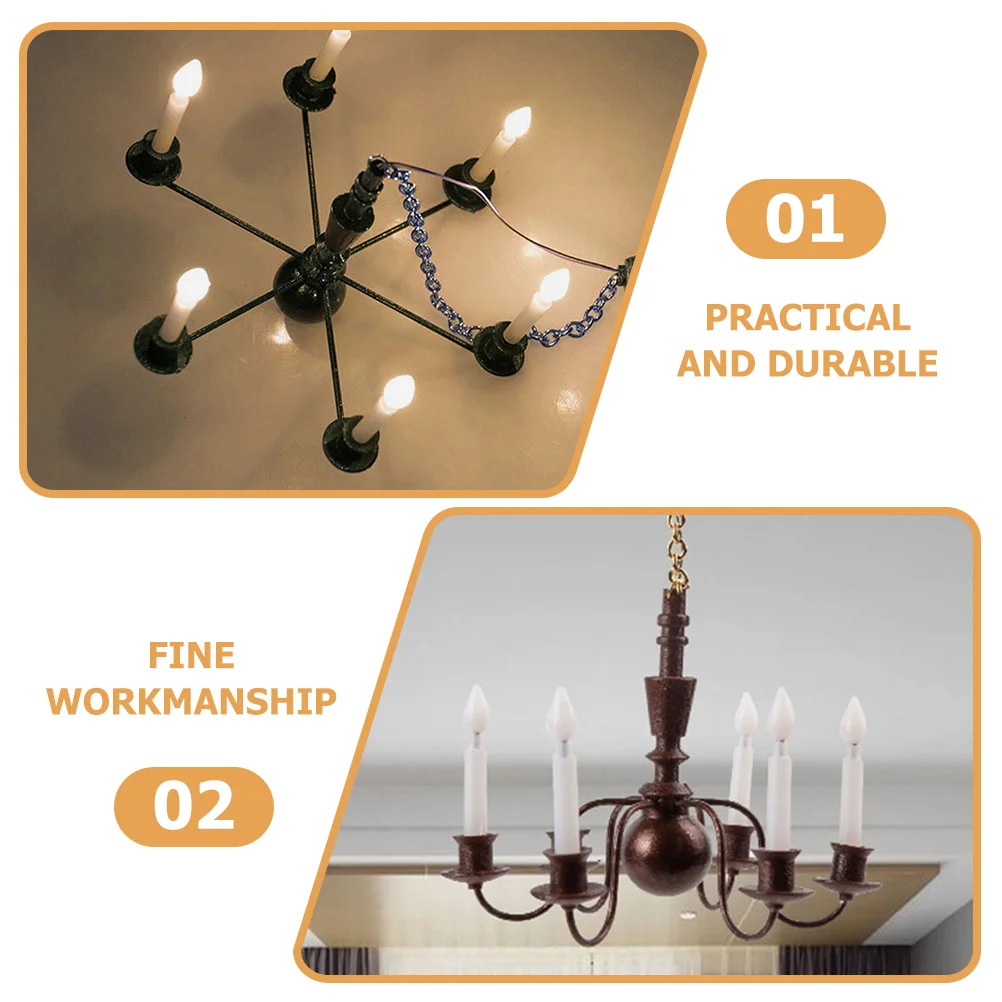 Модель люстры песочный стол декоративная лампа мини-потолочная миниатюрная