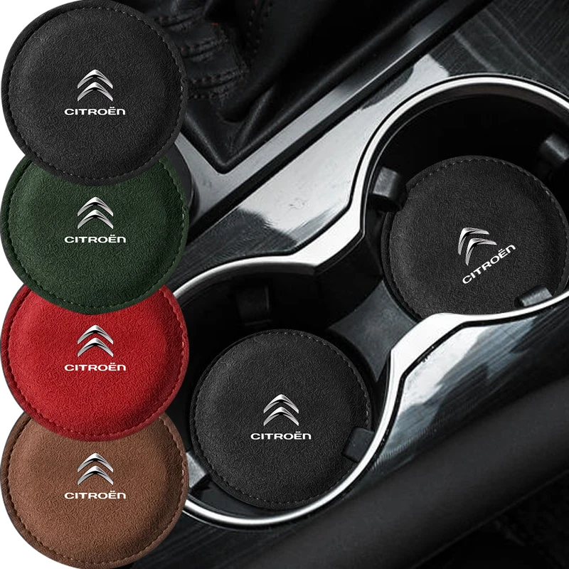 

1pcs Car Coaster Cup Holder Water Cup Anti-slip Mat For Citroen C1 C3 C4 C5 C6 2CV VTS Picasso Cross Cactus RD3 C4L DS3 DS4 DS5