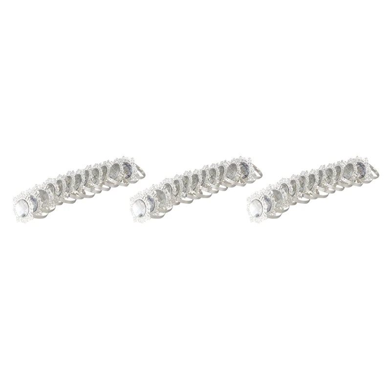 

36 Pieces Napkin Rings Napkin Holder Wedding Banquet Dinner Decor Silver
