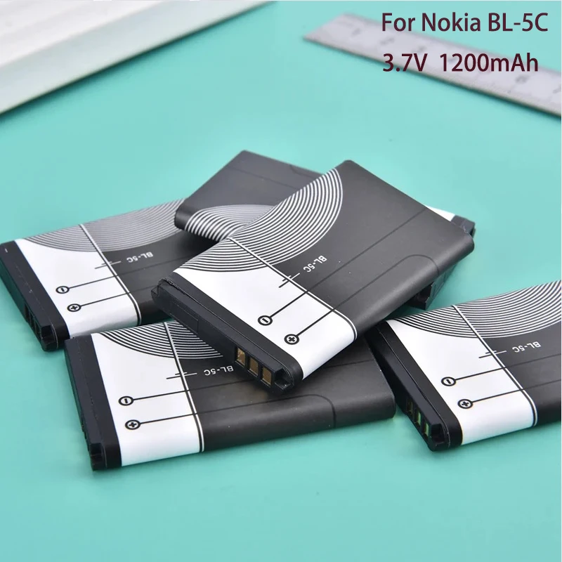 Фото Новый аккумулятор BL-5C 3.7V 1200mAh для мобильных телефонов Nokia BL-5C 1100 6230 6600 1108 1112 1200 n70 n91 N-Gage, заменяющий оригинальный аккумулятор. №5