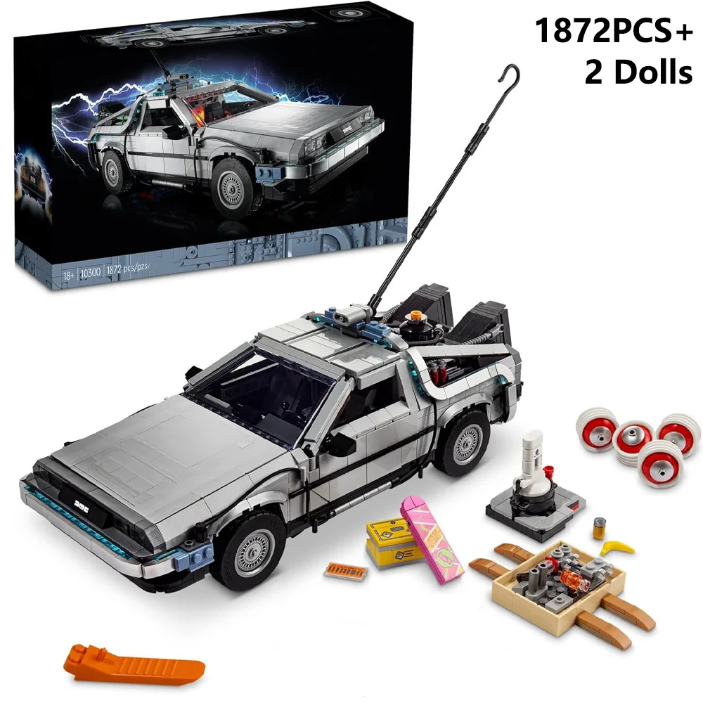 DeLorean Back to the Future Time DMC-12 Машина Спортивный автомобиль Строительные блоки Подходит