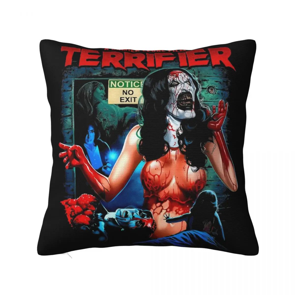 Домашний декор в стиле ретро Terrifier 3 фильм наволочки с клоуном квадратные разных