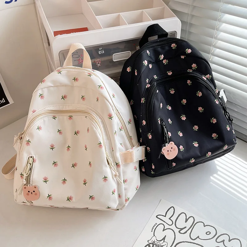 Women's Mini Backpack Fashion Large Capacity Student Bag Multi-function Storage Bag Adjustable Shoulder Strap Girl Travel Bag