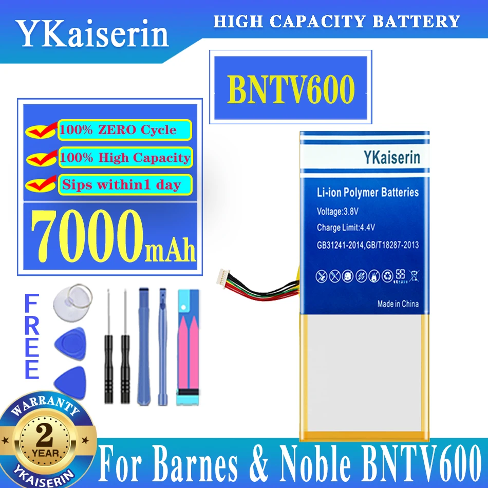 

BNTV 600 7000mAh Battery for BARNES & NOBLE BNTV600 Nook HD+ Plus HD+9 Ovation AVPB00 AVPB002-A110-01 GB-S02-308594-0100