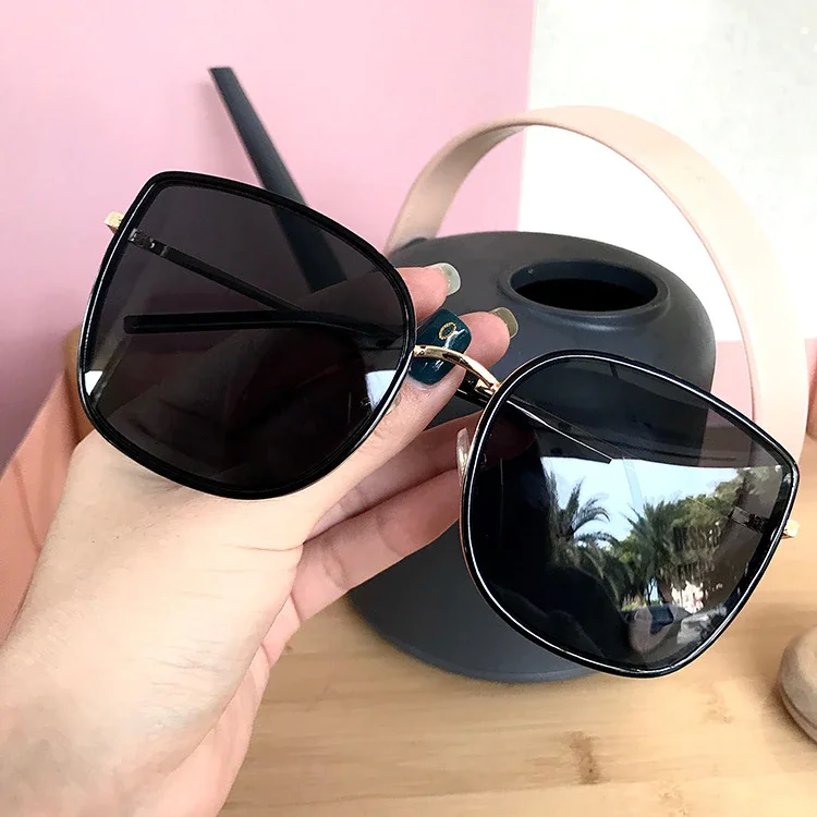 

Sunglasses 2021 New Car Driver Goggles Big Frame Korean Version Trend Glasses Net Red Same Sunglasses Black Blue