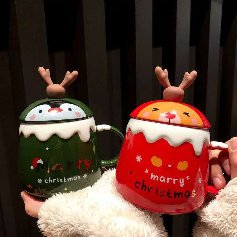 

Couple Cups with High Temperature Resistance and Large Capacity Covered Mugs Cute Cup Cute Coffee Mugs and Cups Moomin