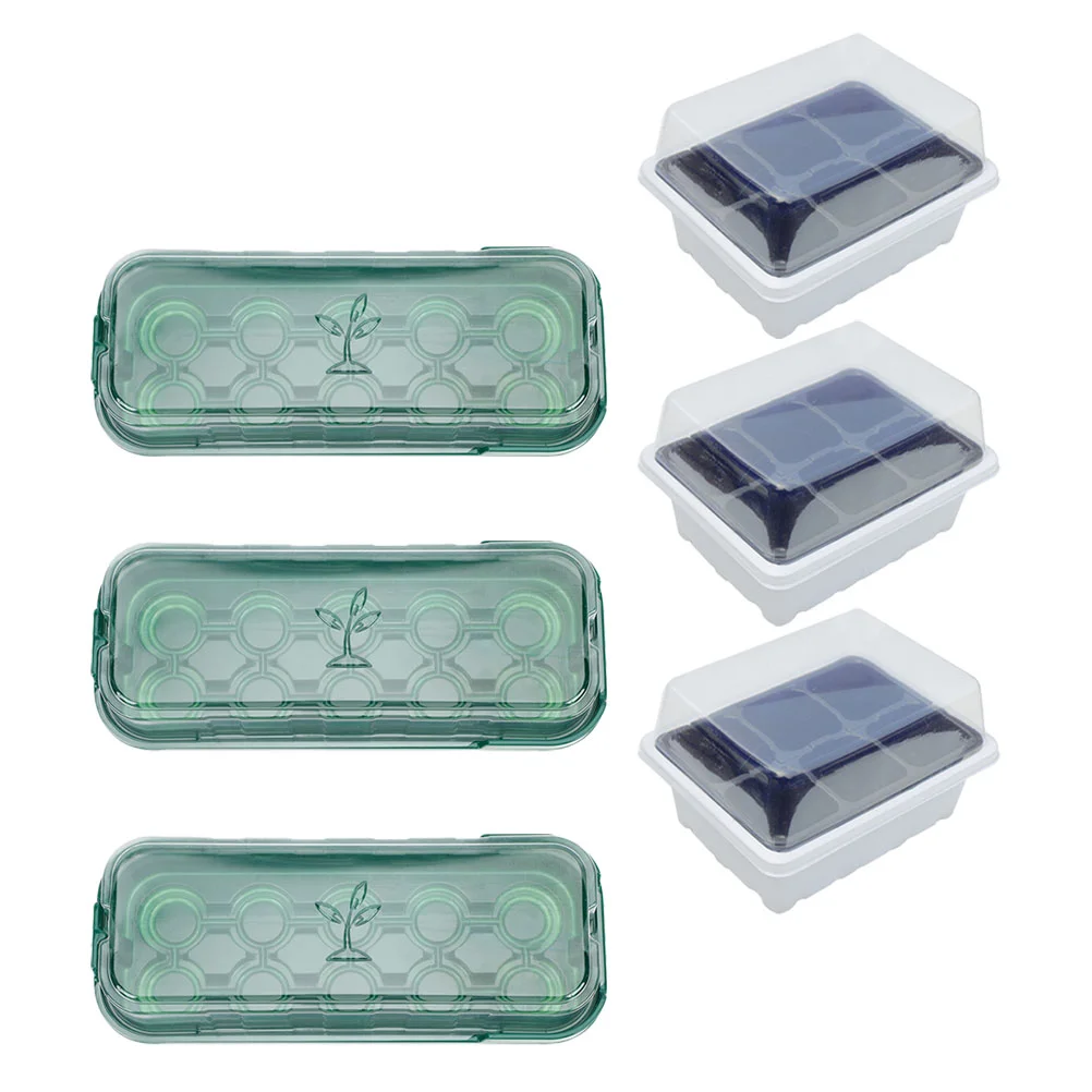 

6Pcs Plants Nursery Tray Plastic Vegetable Nursery Tray Growth Germination Tray