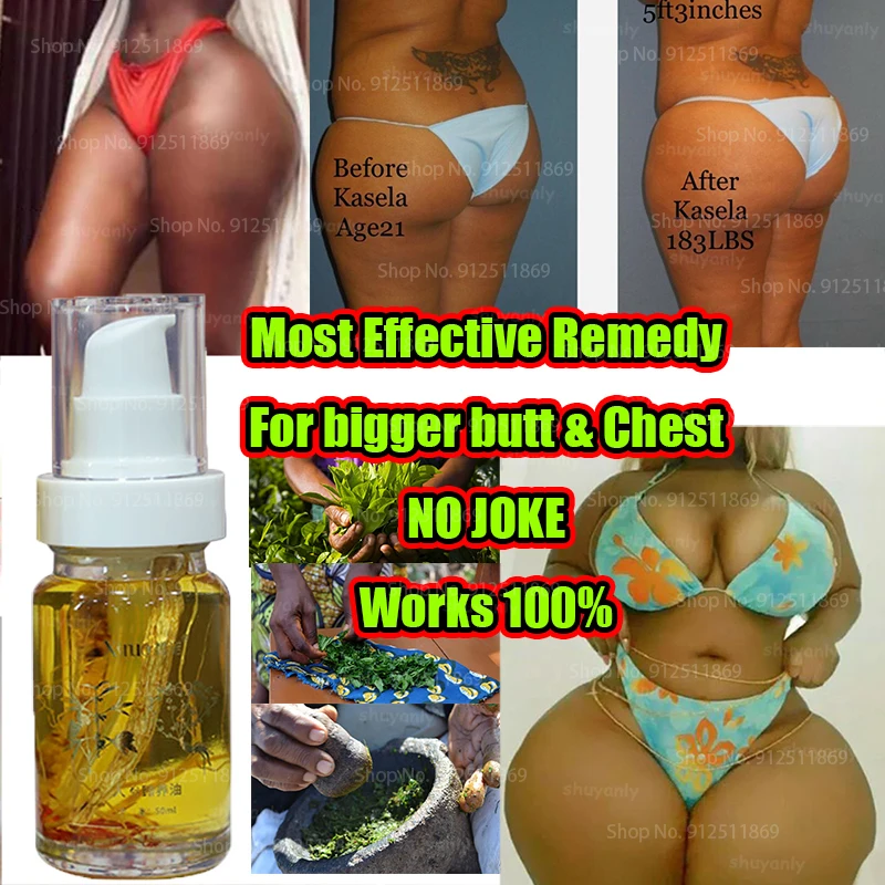 

African Native Pure Natural Butt Growth Massage Oil Exercise Quickly Enlarges The Fat Area of The Chest Buttocks Essential Oils