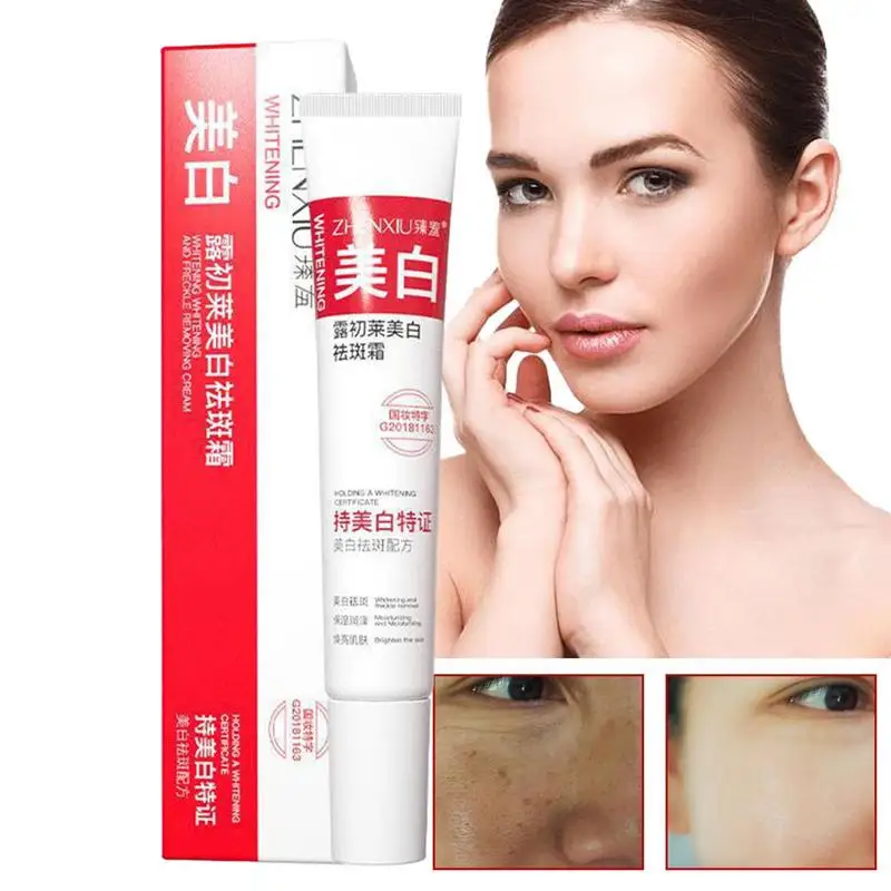 

Face Lightening Cream Skin Bleaching Whitening Freckles Cream Plant Ingredients Light Texture Supple And Whiten Effect Suitable