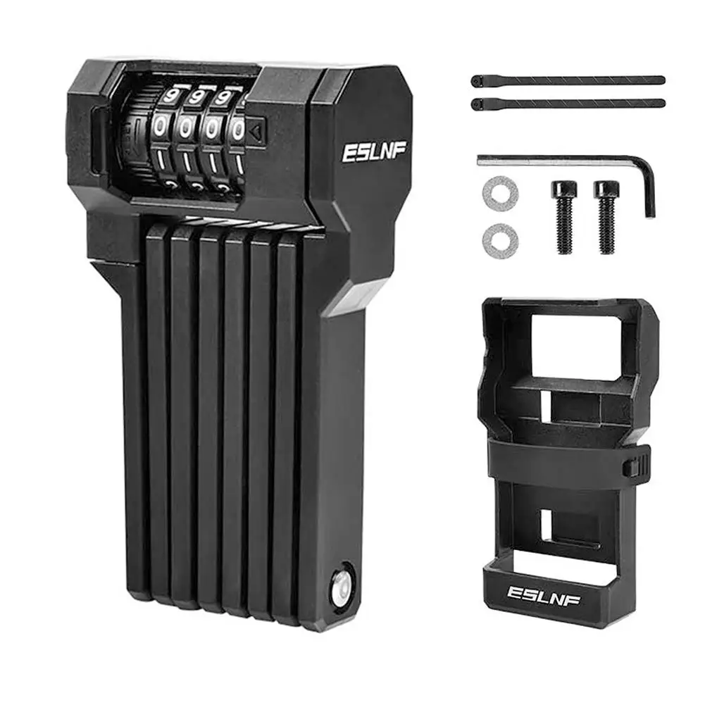 

Bicycle Lock With Mount Folding Lock For Bicycles Lightweight Compact E-Bikes E-Scooters Secure Lock 65.5cm