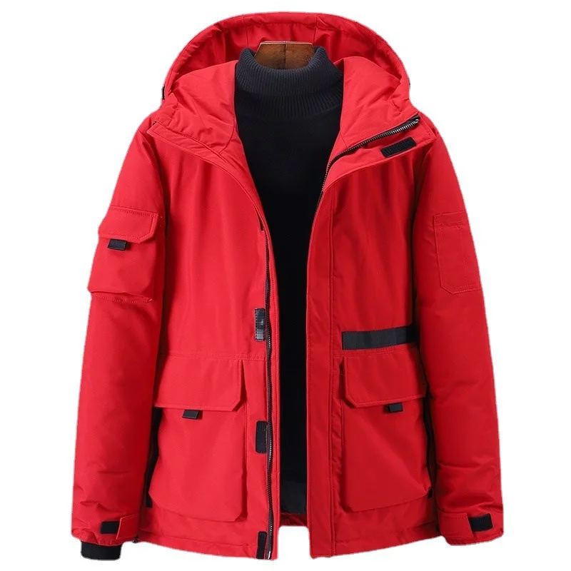 Winter Down Jacket Men'S New Thickened Casual Canadian Outdoor Work Clothes Couple'S Youth Warm Coat Fashion