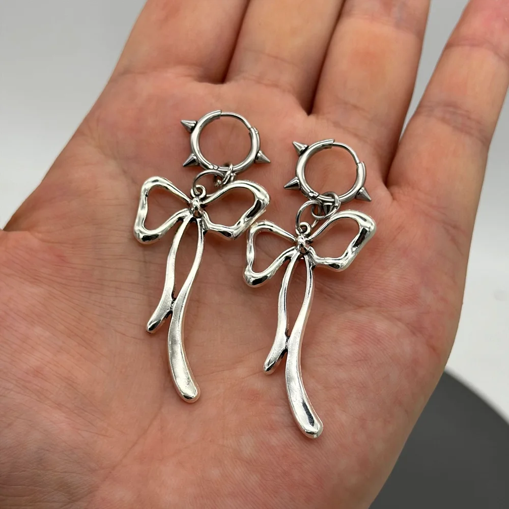 Женские Висячие серьги-кольца в стиле Ретро с заклепками