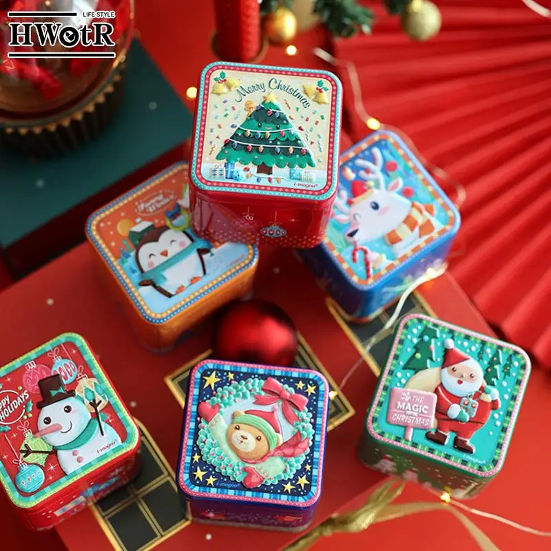 

Christmas Iron Candy Boxes Merry Christmas Decorations For Home New Year Xmas Gifts Box Christmas Jewelry Iron Box