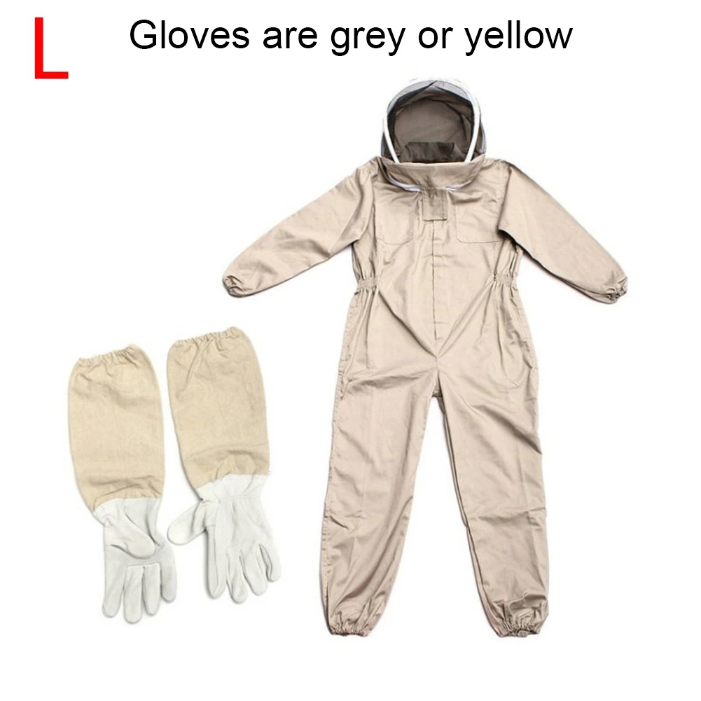 

Veil Hood Unisex Protective Clothing Beekeeping Suit Outfit Bee Proof Ventilated Apiary Garden Professional With Glove Full Body