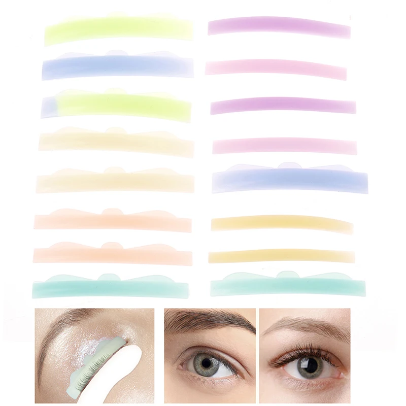 

8 Pairs 3D Eyelashes Curler Rods Lashes Lift Shield Eyelashes Extension Tool Eyelash Lifting Kit Silicone Pad Eye Lash Perm Pads