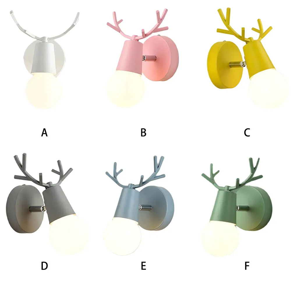 

LED Lamp with Holder Wood Modern Bedside Stair Wall Light Bedroom Lighting Tool for Home Children Room Office Green