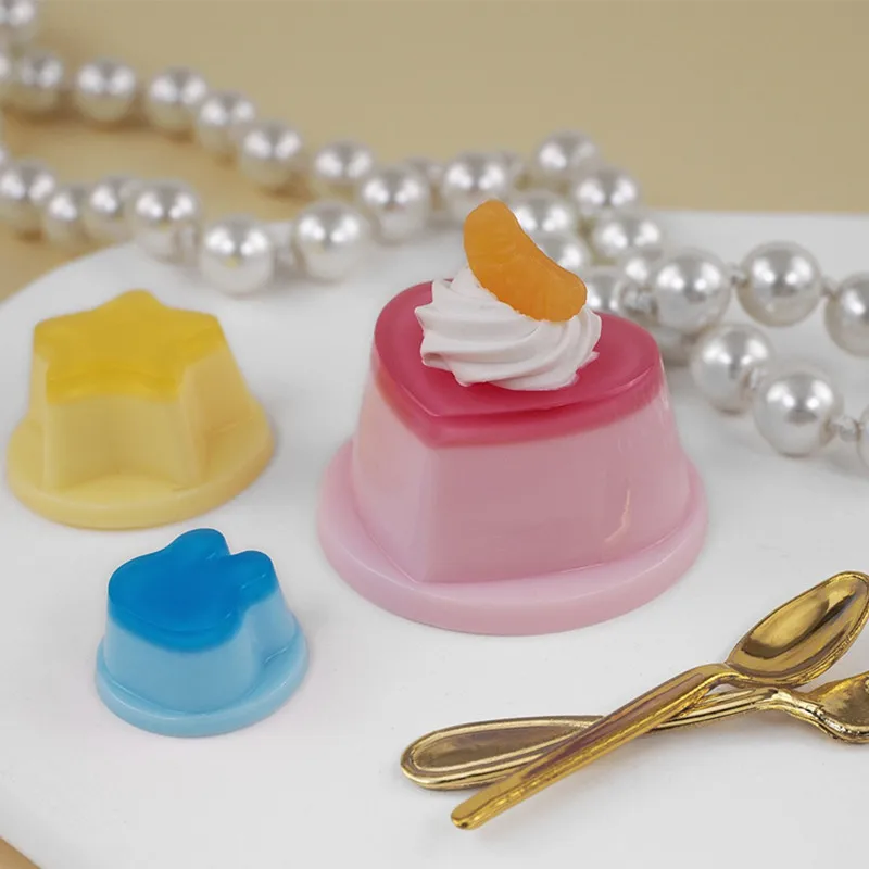 DIY кристалл капля клей смола УФ пудинг кошка кролик любовь брелок зеркало