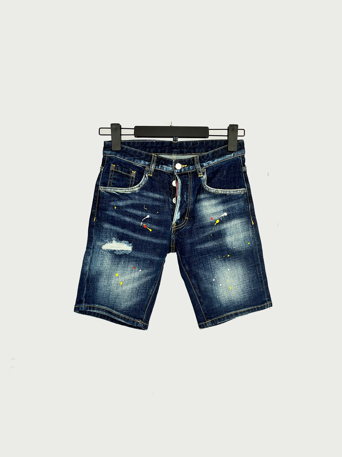 2024 Весна/Лето Новые джинсы D2 для модных мужчин стираные изношенные с принтом