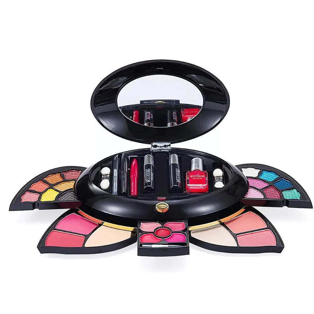 

Professional Makeup Palette With Mirror Lip Gloss Eye Shadow Beginner Makeup Kit Mascara And Nail Polish For Girls Women P0E2