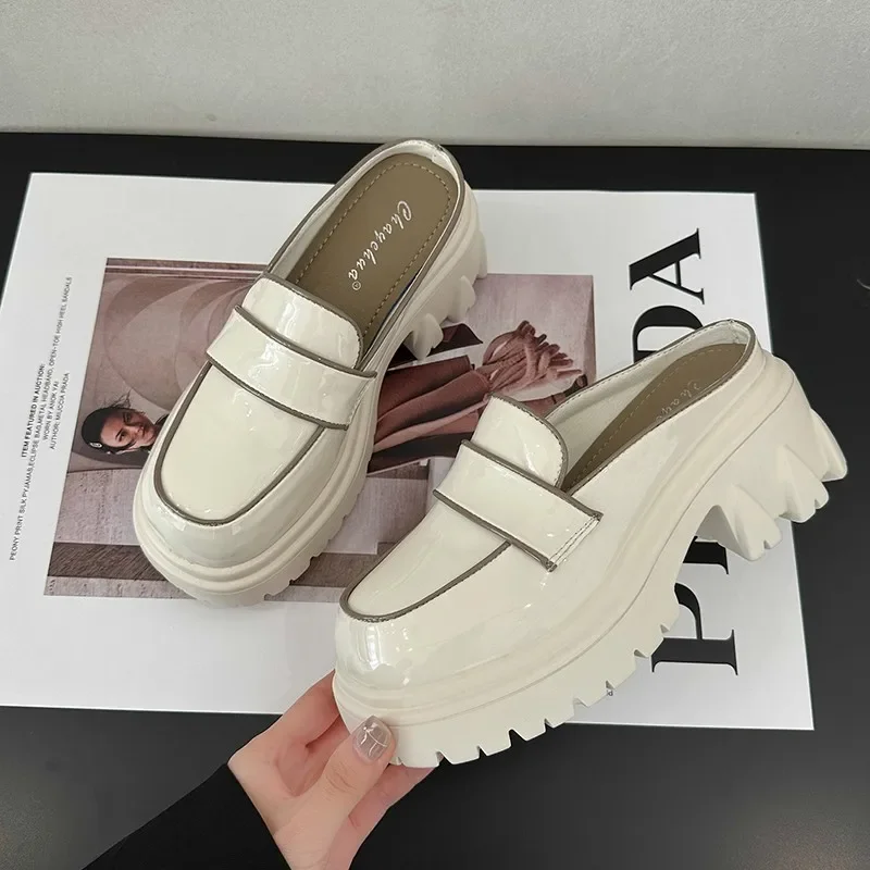 

Platform Wedge Heels Slides Women Summer Beach Slides Female Shoes orange white Chain Mules Design Slippers Flip Flops Shoes