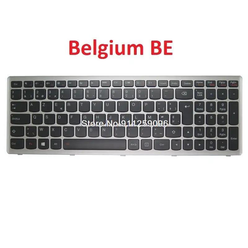 Клавиатура для Lenovo Z500, P500, P500T, Z500A, русский, японский, JP, JA, Болгария, BG, иврит HB 25206549 с серой рамкой и подсветкой, Новинка