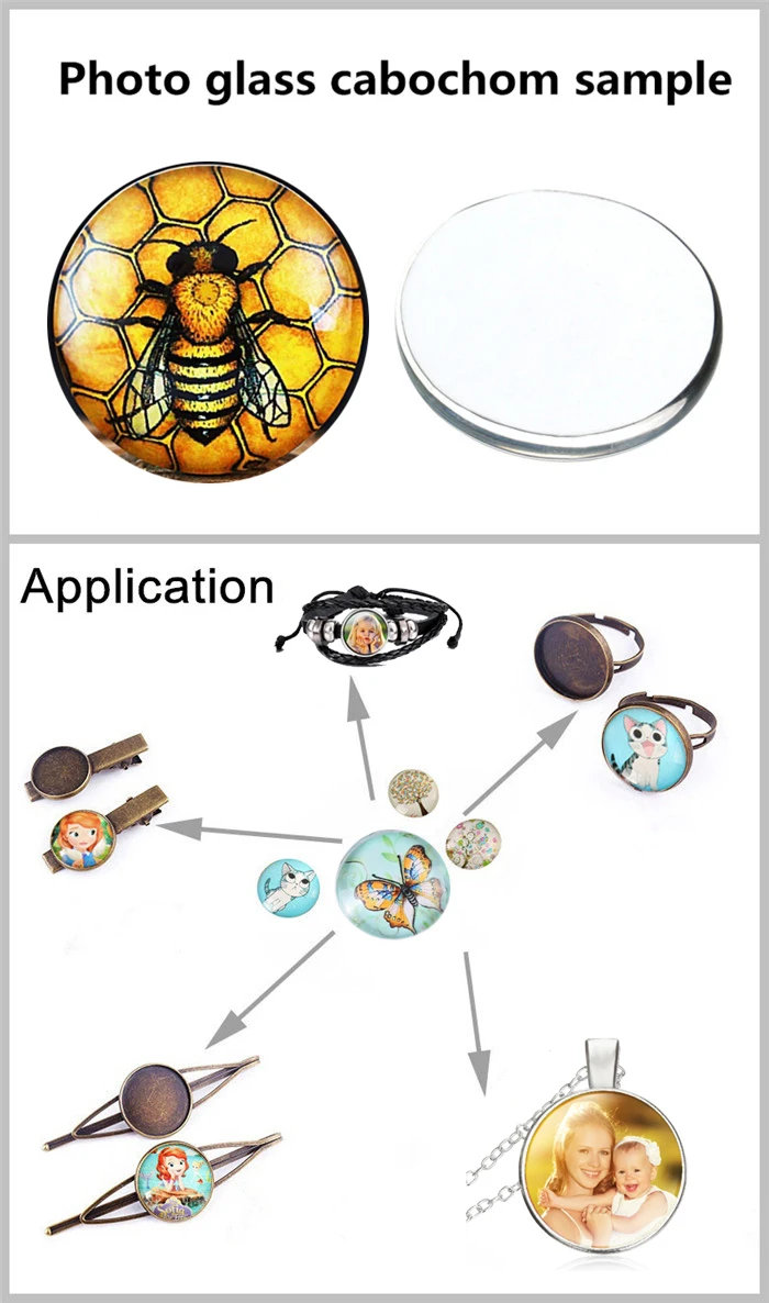 Круглые кабошоны с животными OMGALA 10 шт.