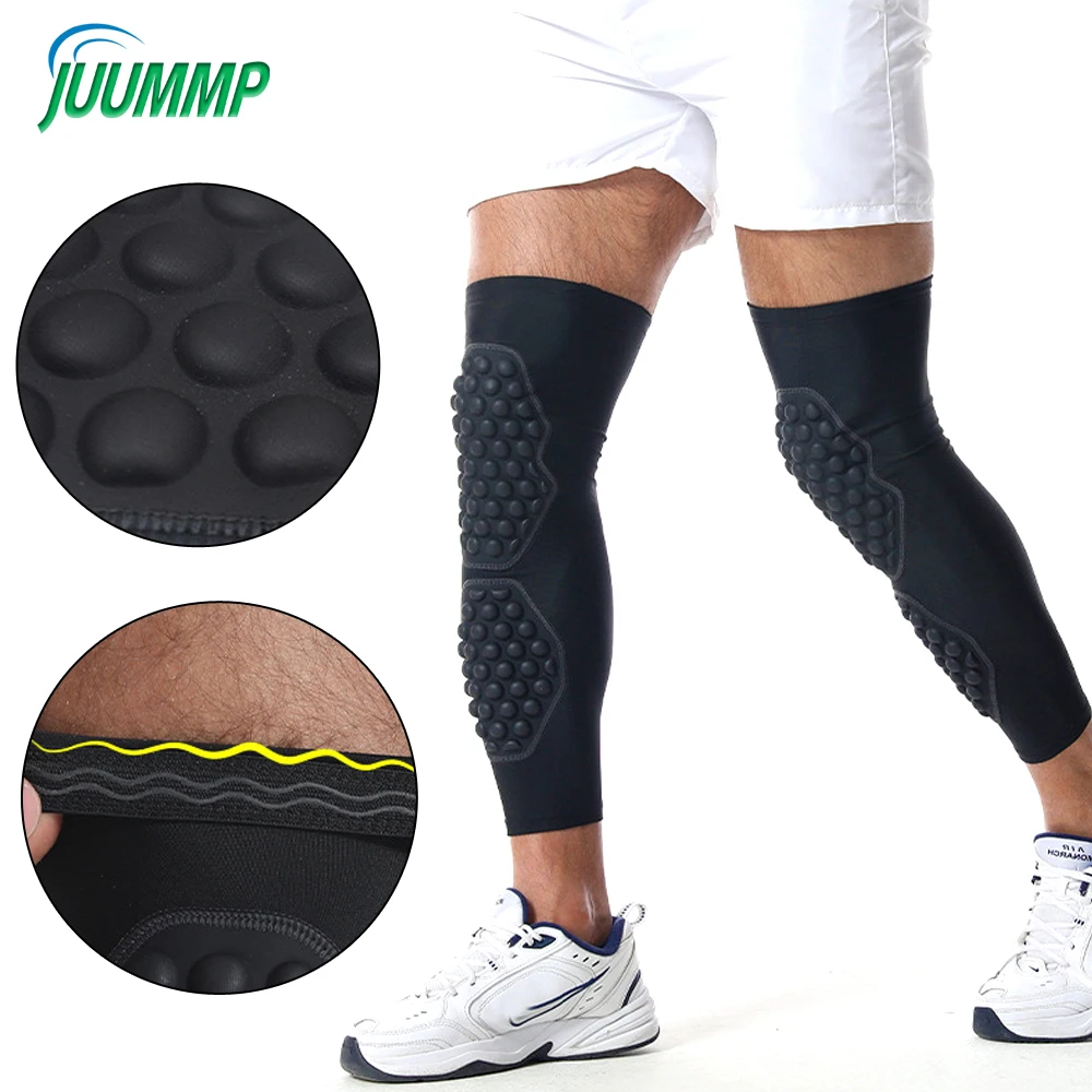 

1Pcs Knee Calf Padded Leg Thigh Compression Sleeve Sports Protective Gear Shin Brace Support for Football Basketball Volleyball
