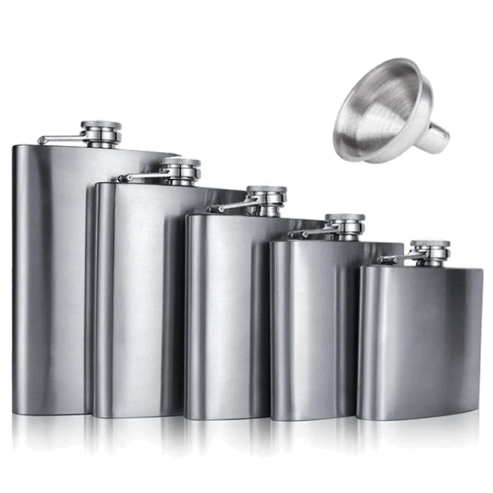 4 5 6 7 8 9 10 oz Hip Flask Set Stainless Steel Hip Flask Wi