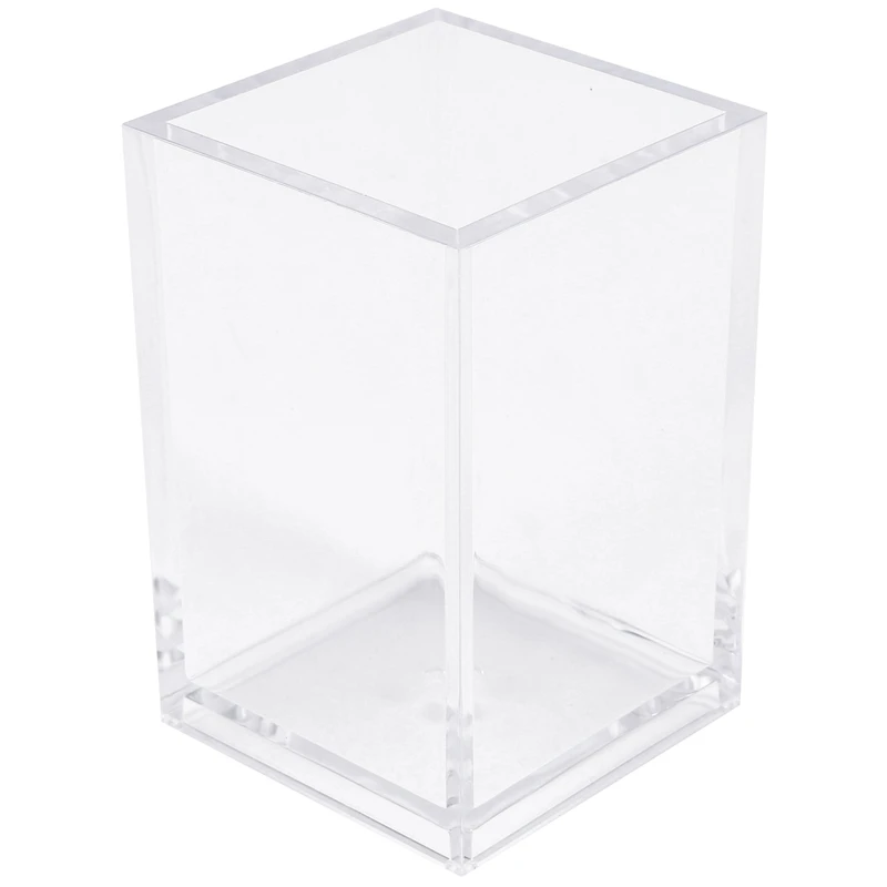 

Acrylic Pen Holder Clear Desktop Pencil Cup Stationery Organizer Pot Holders For Office Desk (3 Pack)