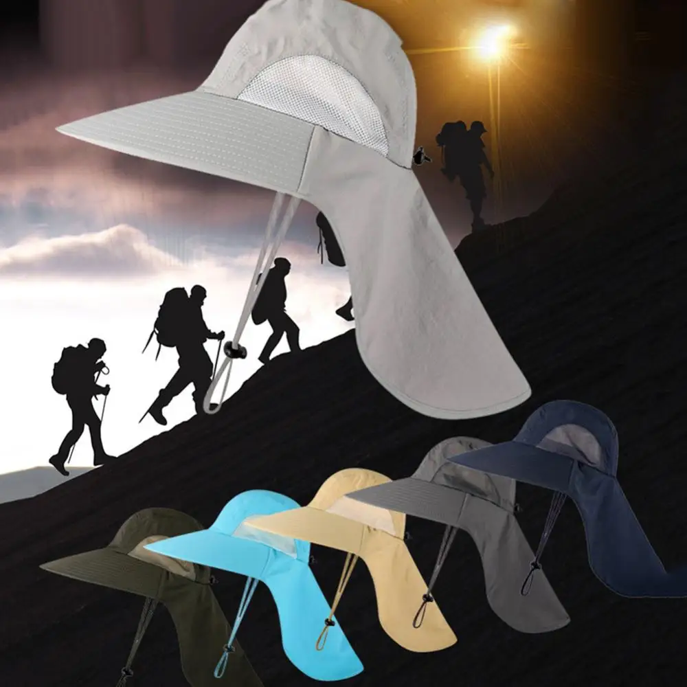 

Unisex Sun Hat Cap UV Protection Summer Outdoor Fishing Climbing with Neck Flap