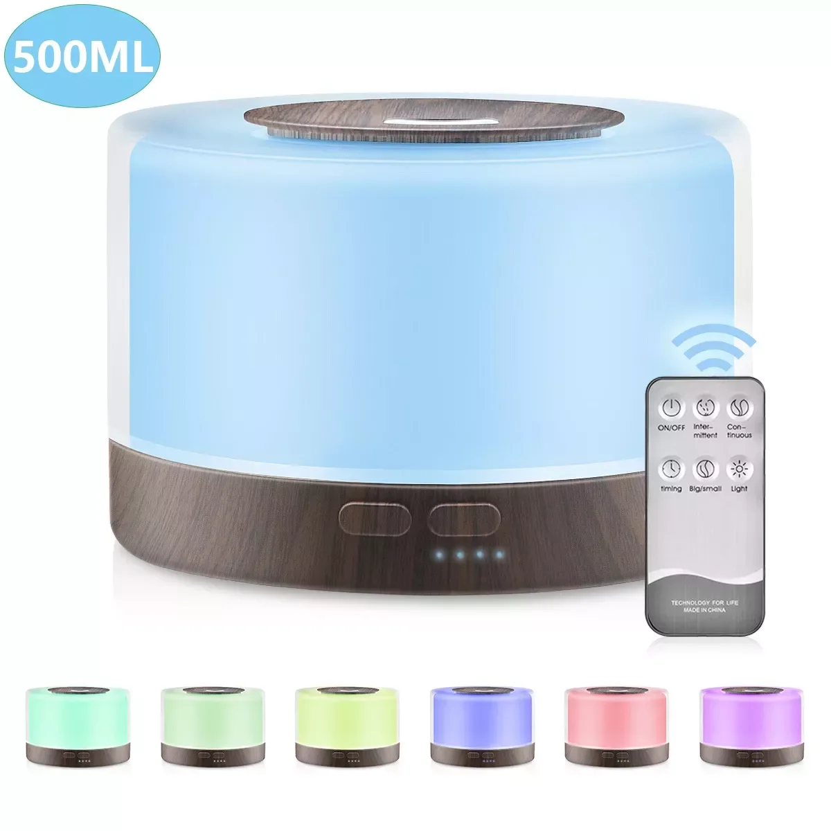 Aromatherapy Diffuser Xiomi Air Humidifier with LED Light Home Room Ultrasonic Cool Mist Aroma Essential Oil Diffuser