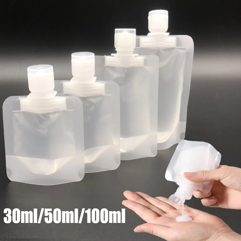 

100/50/30ml Shampoo Makeup Fluid Sub Bottle Packaging Bottle Portable Travel Liquid Soap Bottle Cosmetic Filling Bag Packing Bag