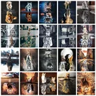 AZQSD Алмазная вышивка, тигр ручной работы, мозаика, животные, крестиком, наборы, полностью квадратные стразы, картина, Декор для дома