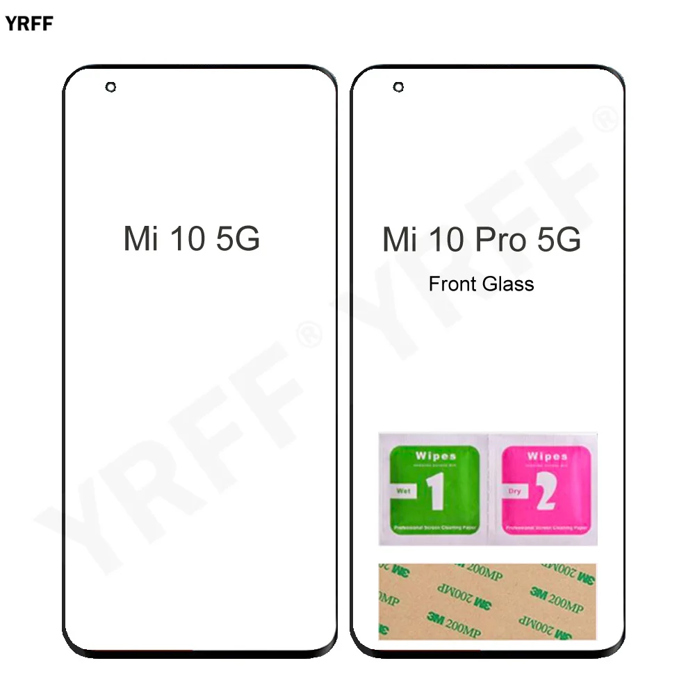 for xiaomi mi 10 pro 5g 6 67 front glass touth panel for xiaomi mi 10 5g no touch screen mobile phone repair assembly parts free global shipping