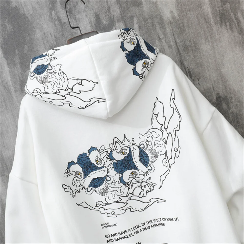 Толстовка Мужская/женская с забавным принтом повседневный Свободный свитшот в