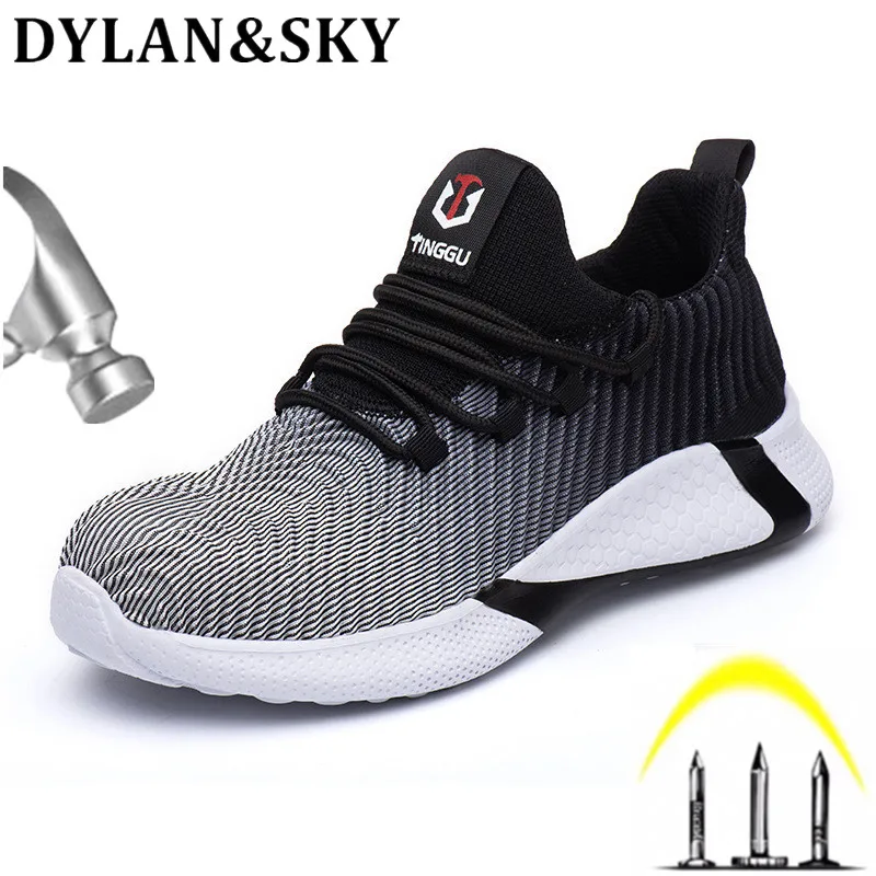 

Брендовые мужские защитные ботинки, мужские рабочие кроссовки, непрокалываемая рабочая обувь, безопасные рабочие кроссовки для строительн...