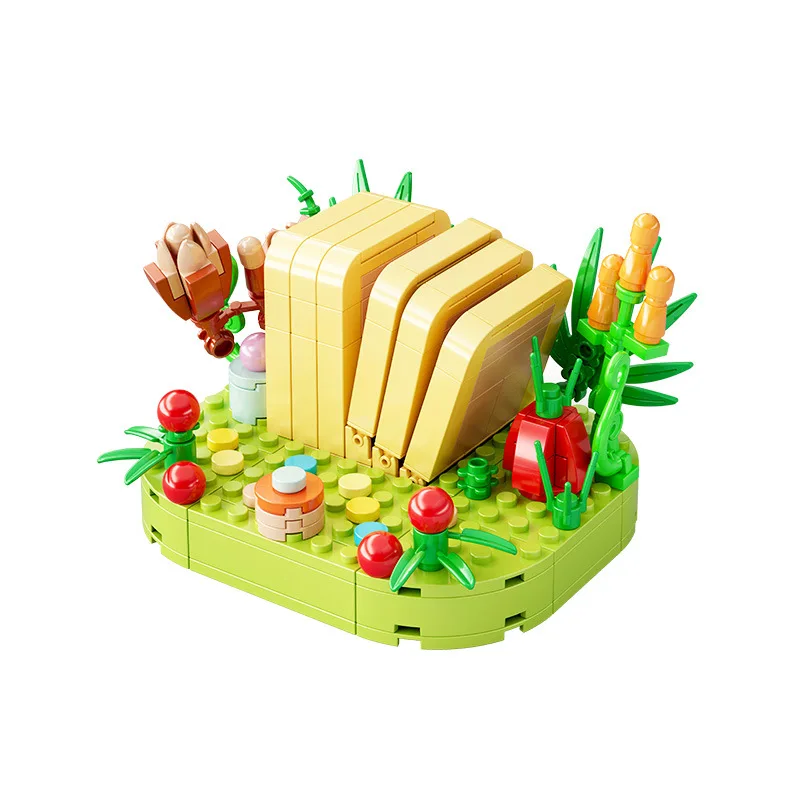 Новый конструктор кухня торт ролл тост кусочки кирпичи игрушки для детей подарок
