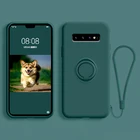 Мягкий силиконовый чехол для Samsung Galaxy A51 A71 S21FE A13 A22 A12 A32 A42 A52 Note 9 S10 E A20 A30 A70 A50, чехол с кольцом-держателем