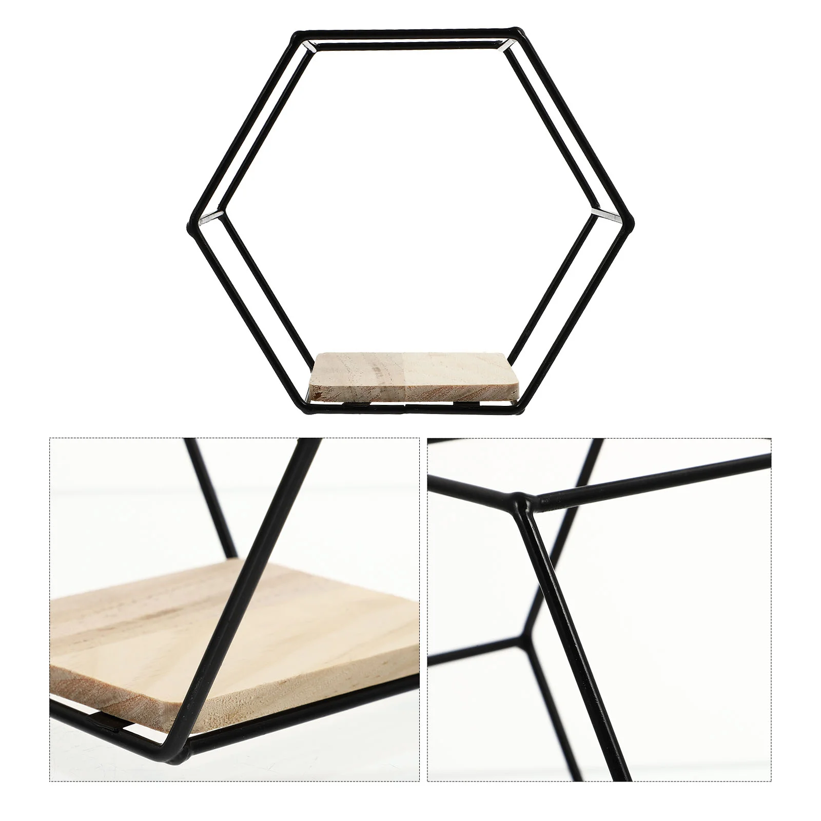 

Настенная книжная полка, шестигранная стойка для всякой всячины, держатель для спальни, подвесное крепление