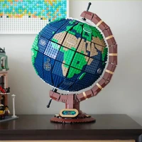 2585pcs moc creative the globe compatible 21332 ideas globe map model building blocks educational bricks toys kid birthday gifts