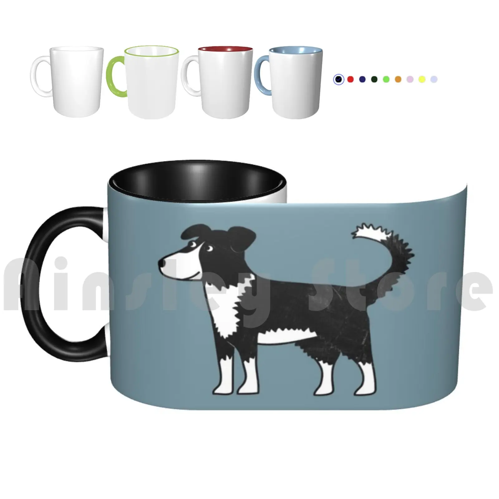 

Кружки Border Collie кофейные чашки Border Collie из овчины собак домашних животных мультяшный сквиррелл