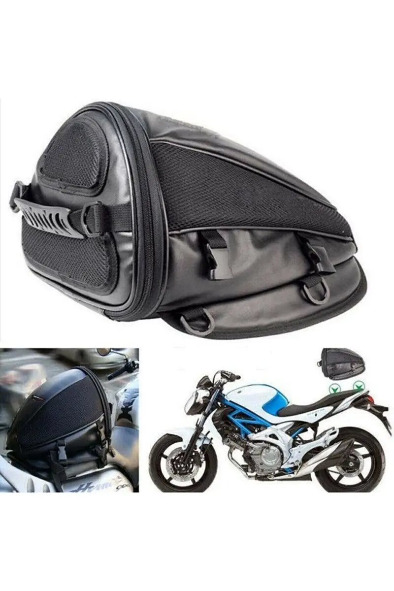 

Motorcycle rear tail Bag Impertex fabric multi purpose leather Hatlar Motor Bag Practical Handy Courier and motorcycle Bag