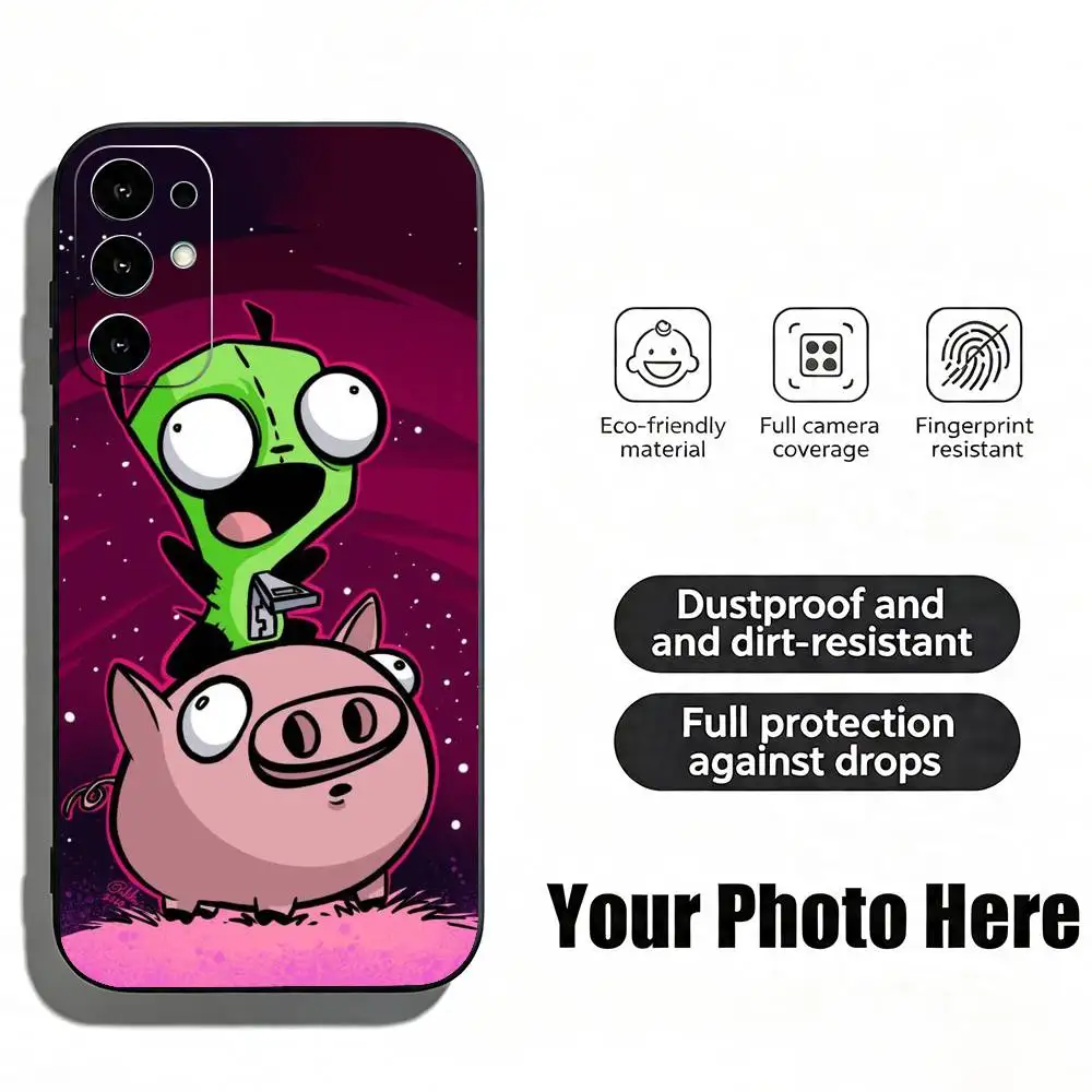Фото Чехол для телефона Madness-s Invader Zim Gir-ES для Samsung S25, S24, S21, S22, S23, S30, Ultra, S20, Plus, FE, мягкий силиконовый, черный №5