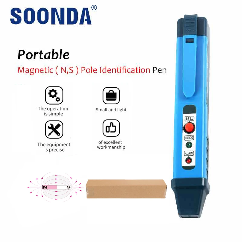 

Magnetic Field Magnet N,S Pole Detection Polar Pen North South Polarity Determination Red Emitting N-Pole Green Emitting S-Pole